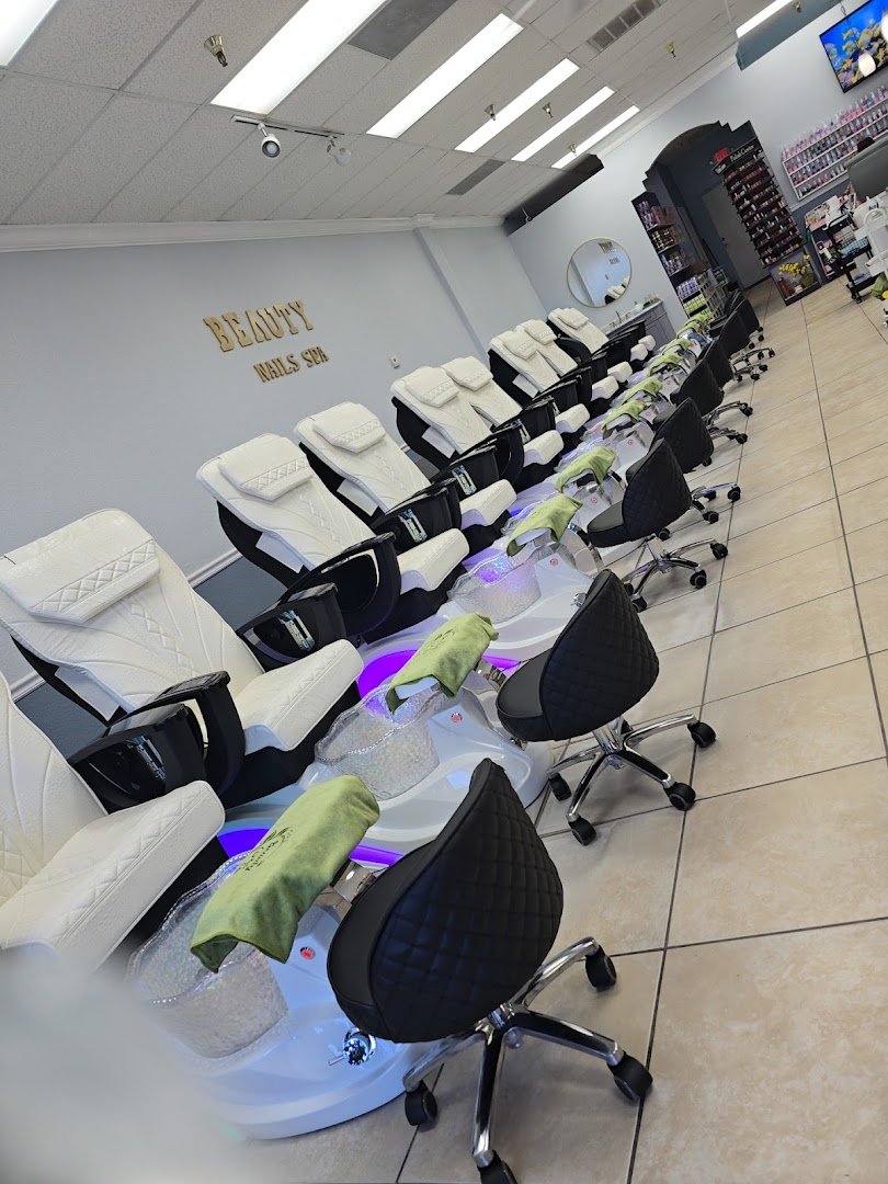 Gel nails shown in a close salon detail.