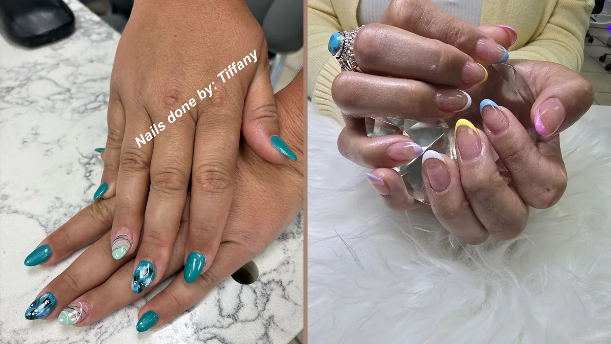 Pedicure chair and polish colors in view.